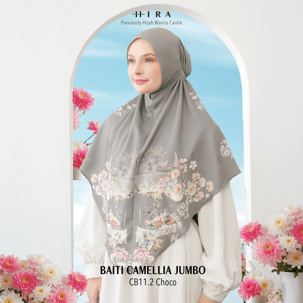 Hijab Instan Baiti Camellia Jumbo - Choco