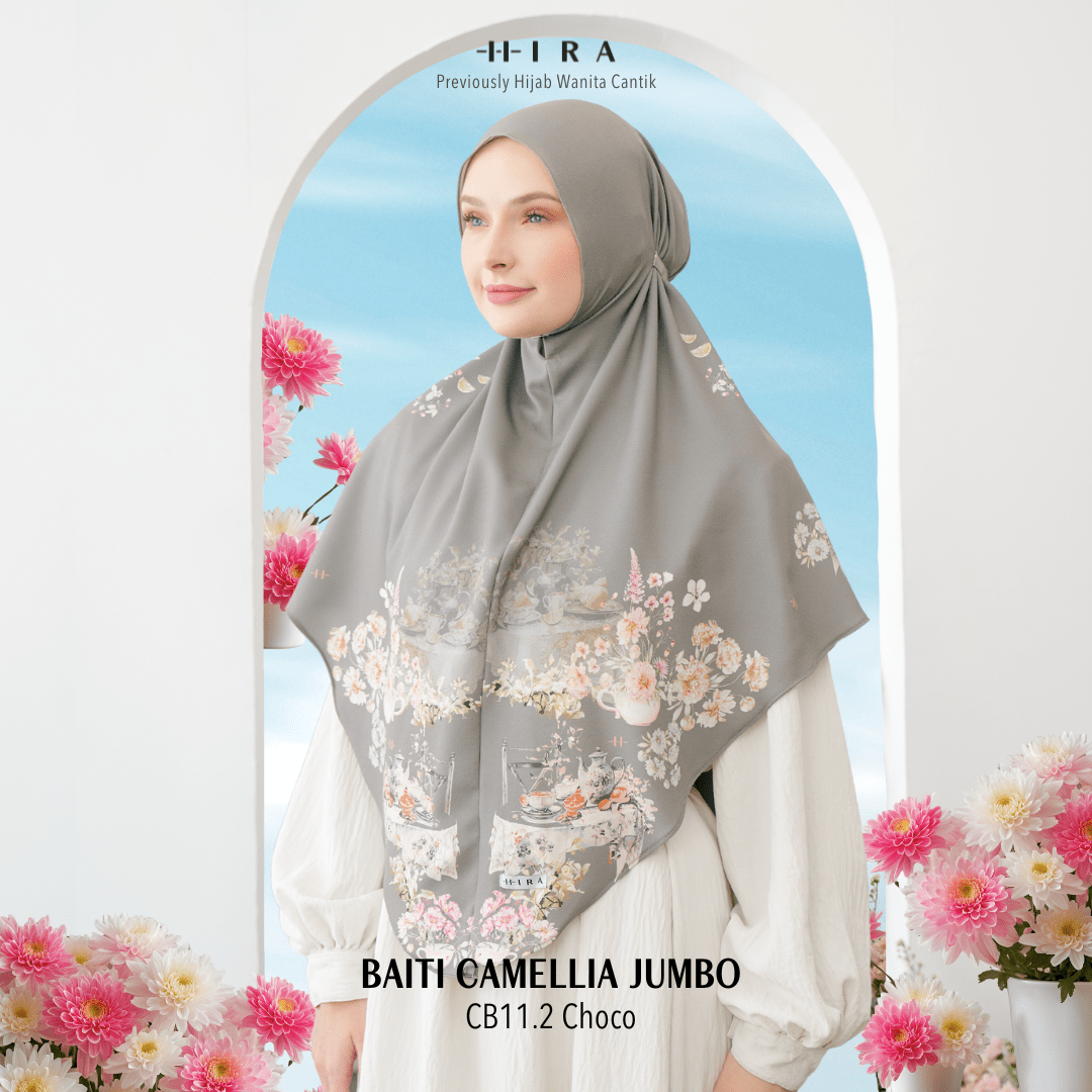 Hijab Instan Baiti Camellia Jumbo - Choco