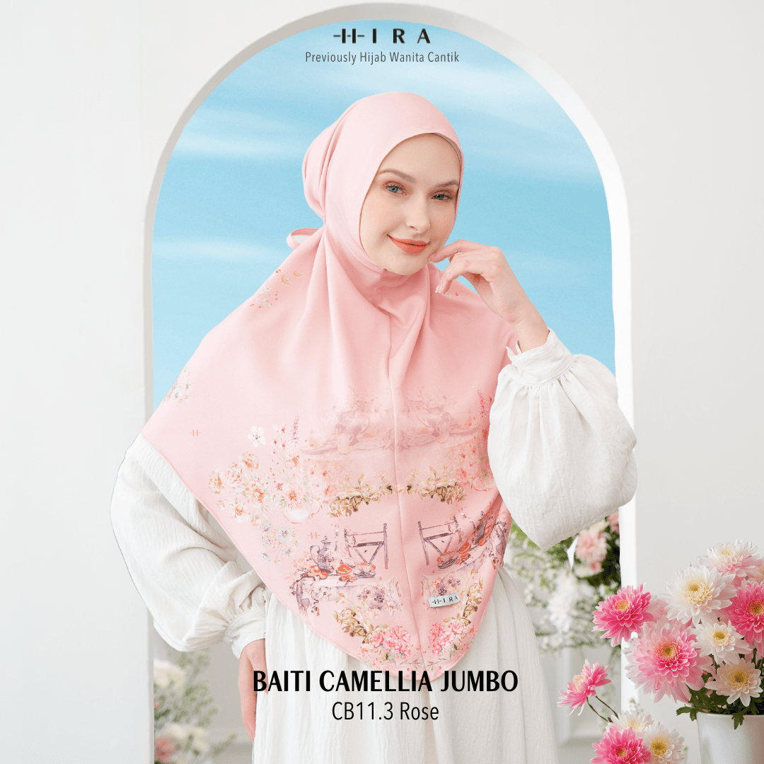 Hijab Instan Baiti Camellia Jumbo - Rose