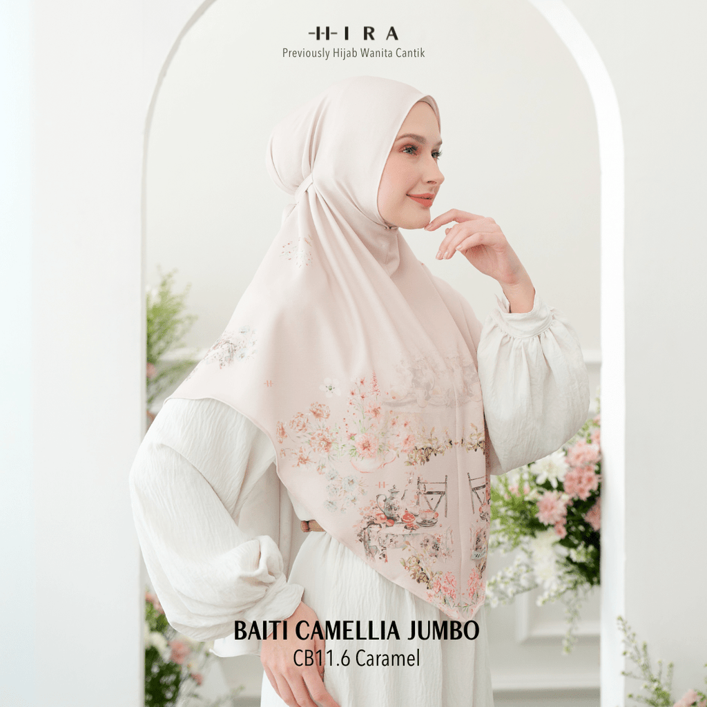 Hijab Instan Baiti Camellia Jumbo - Caramel