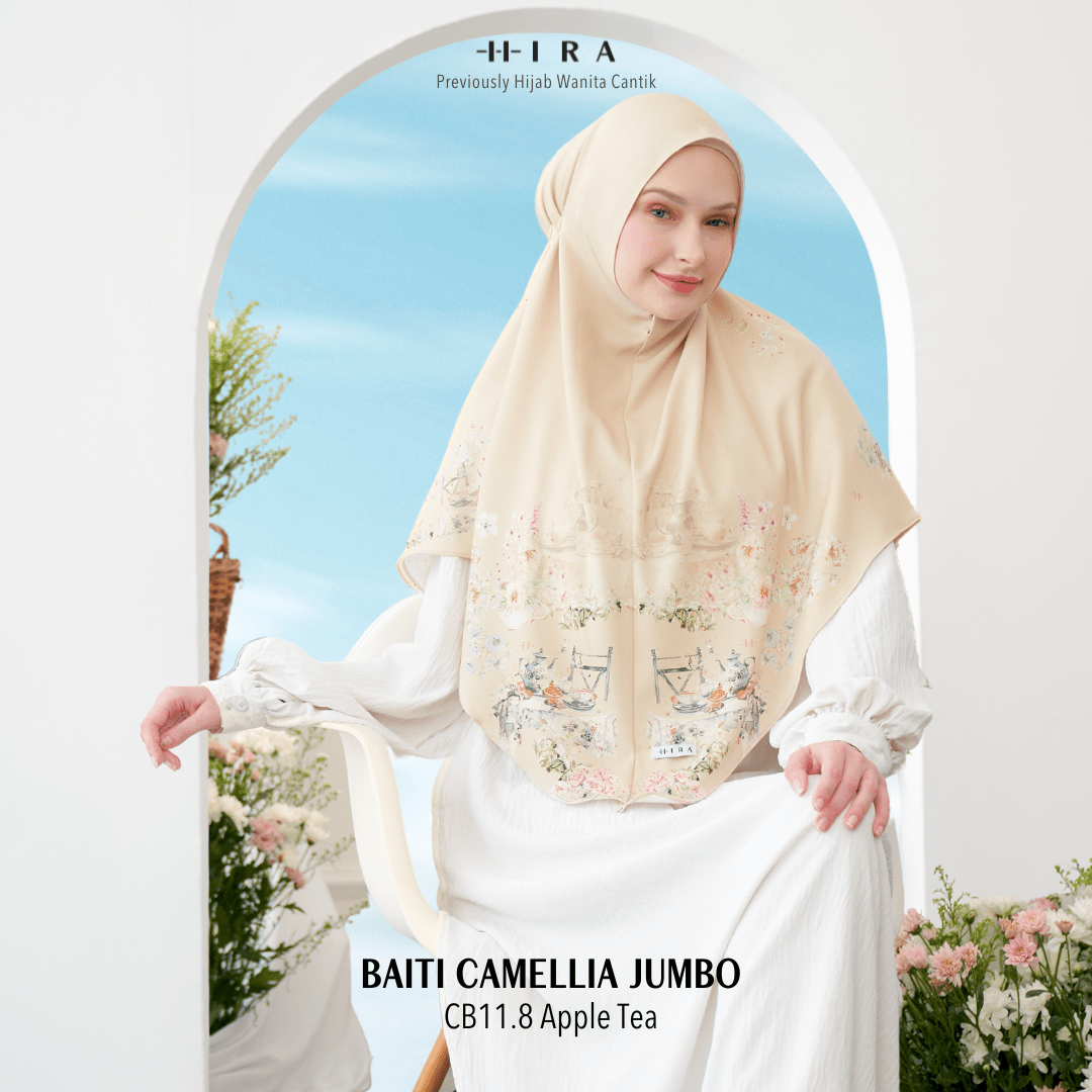 Hijab Instan Baiti Camellia Jumbo - Apple Tea