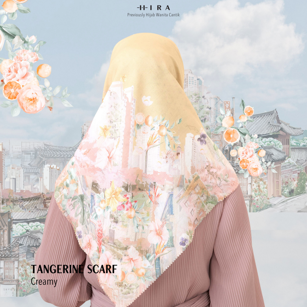 Tangerine Scarf - Creamy