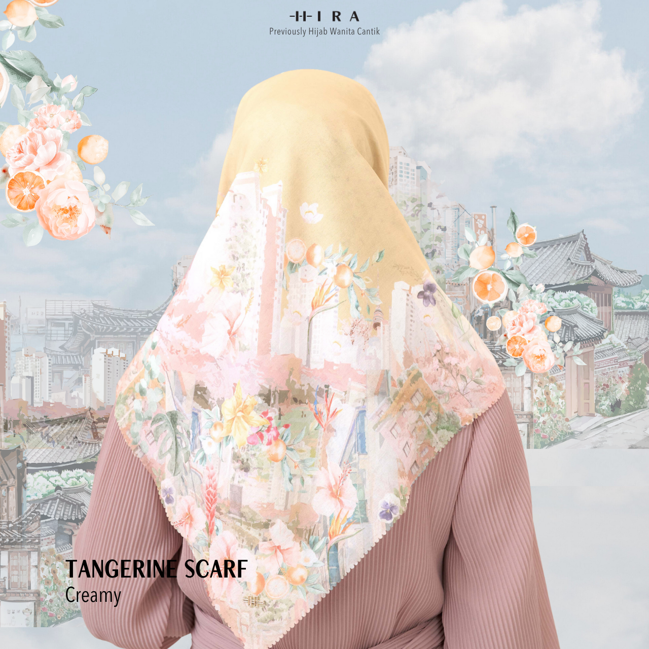 Tangerine Scarf - Creamy