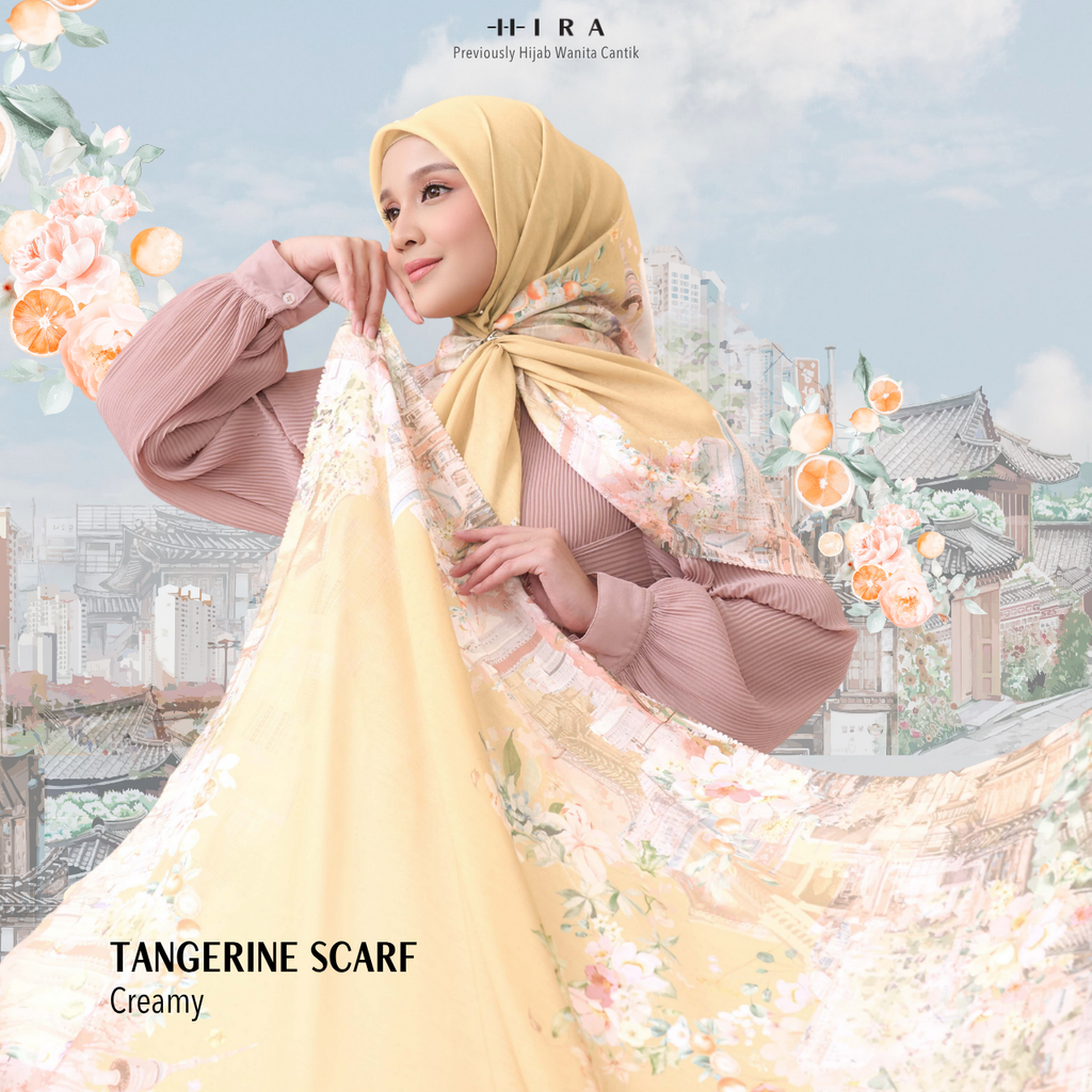 Tangerine Scarf - Creamy