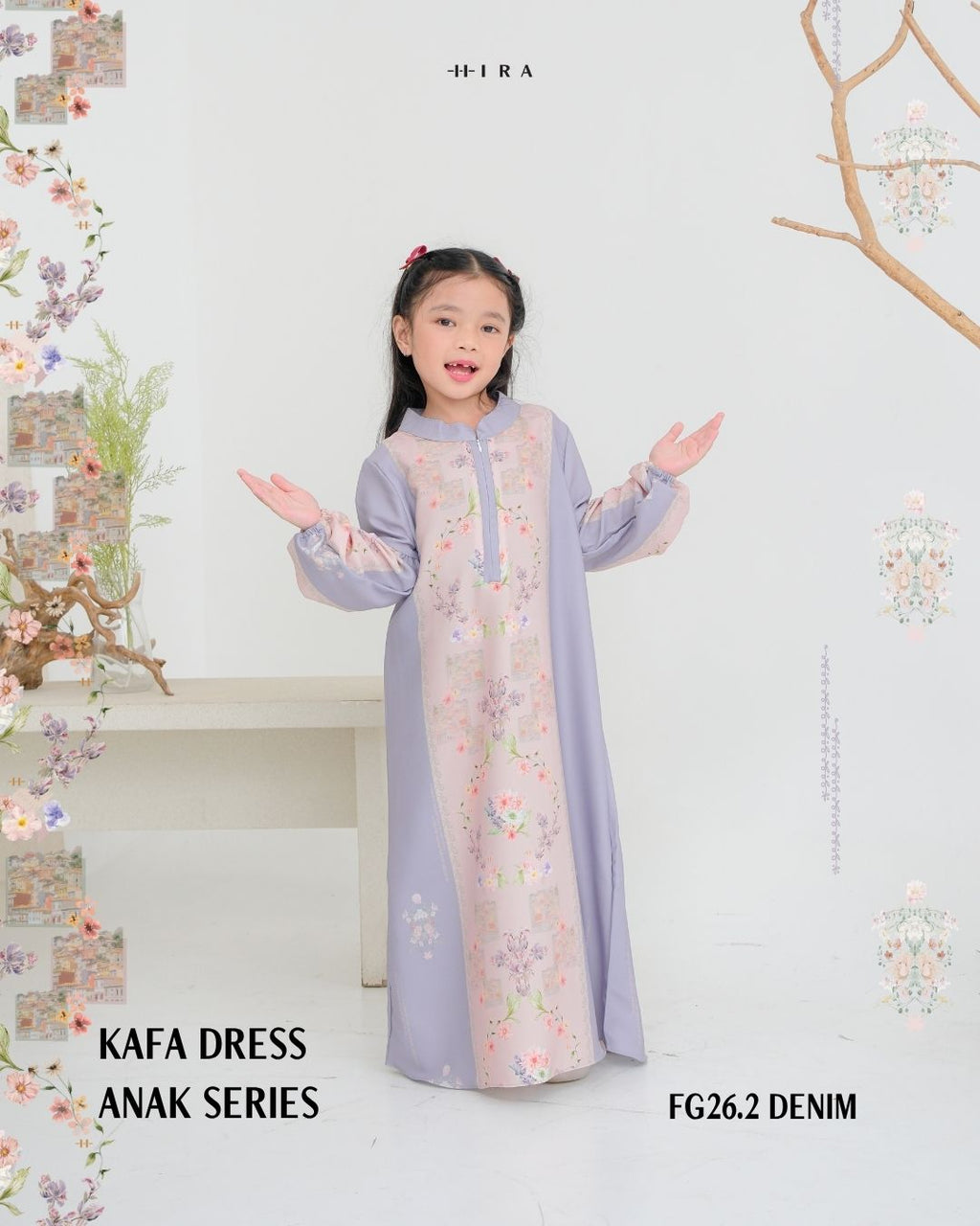 Kafa Dress Girl - Denim