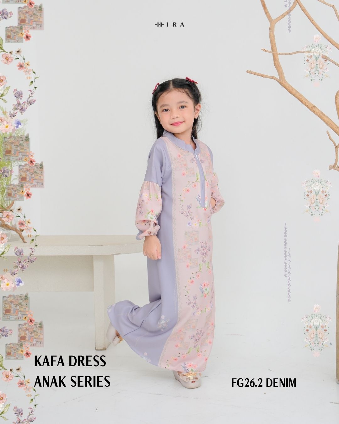 Kafa Dress Anak - Denim