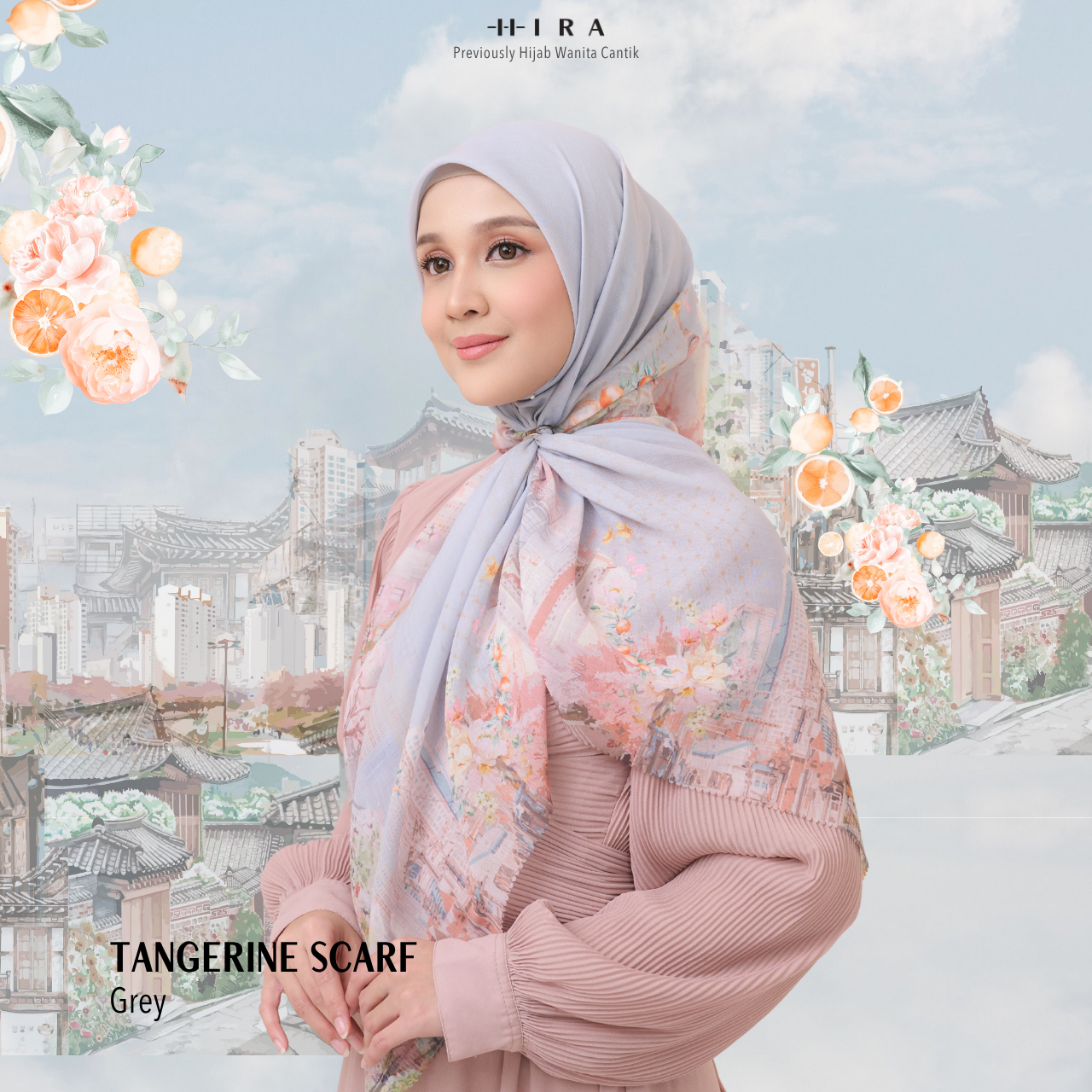 Tangerine Scarf - Grey