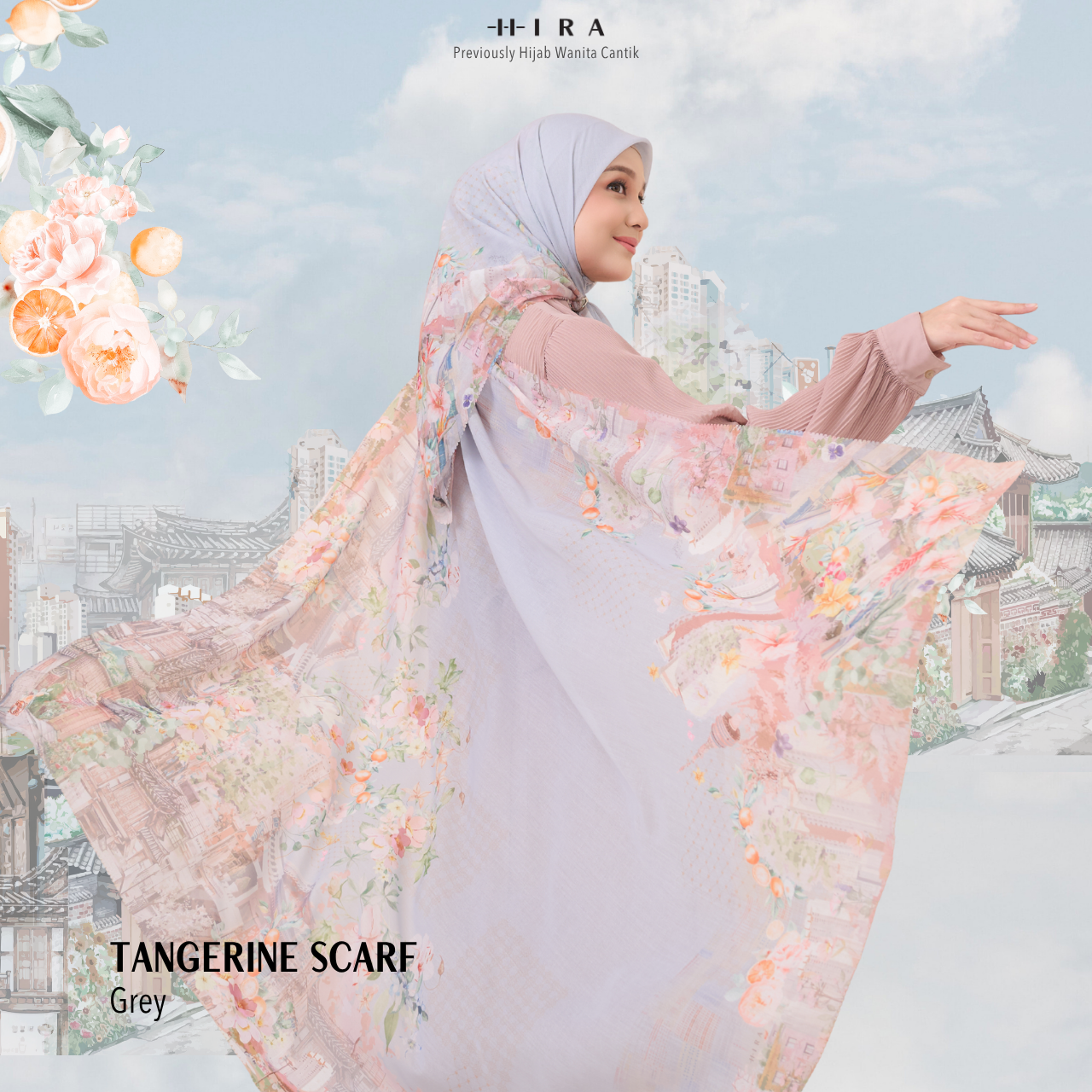 Tangerine Scarf - Grey