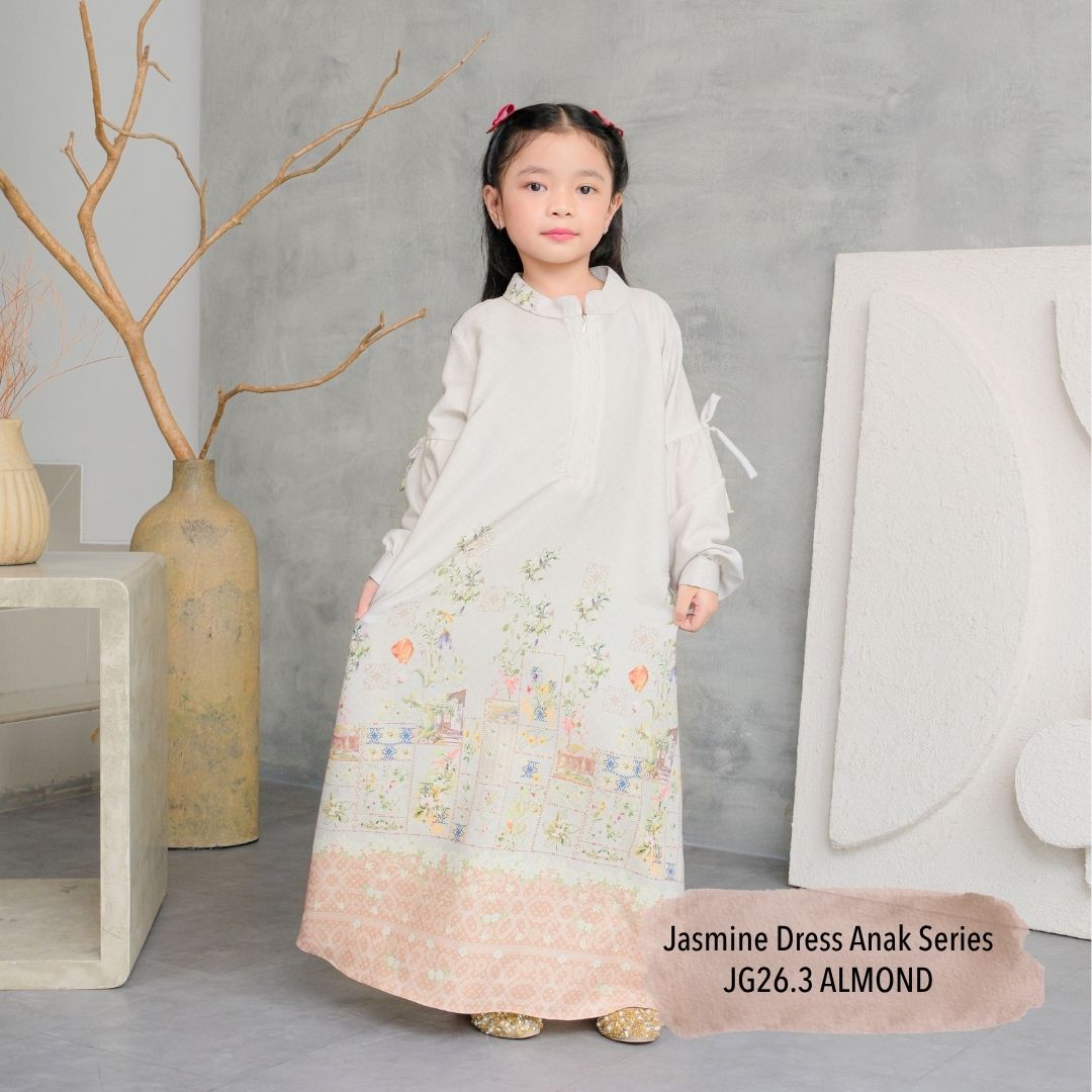 Jasmine Dress Girl - Almond