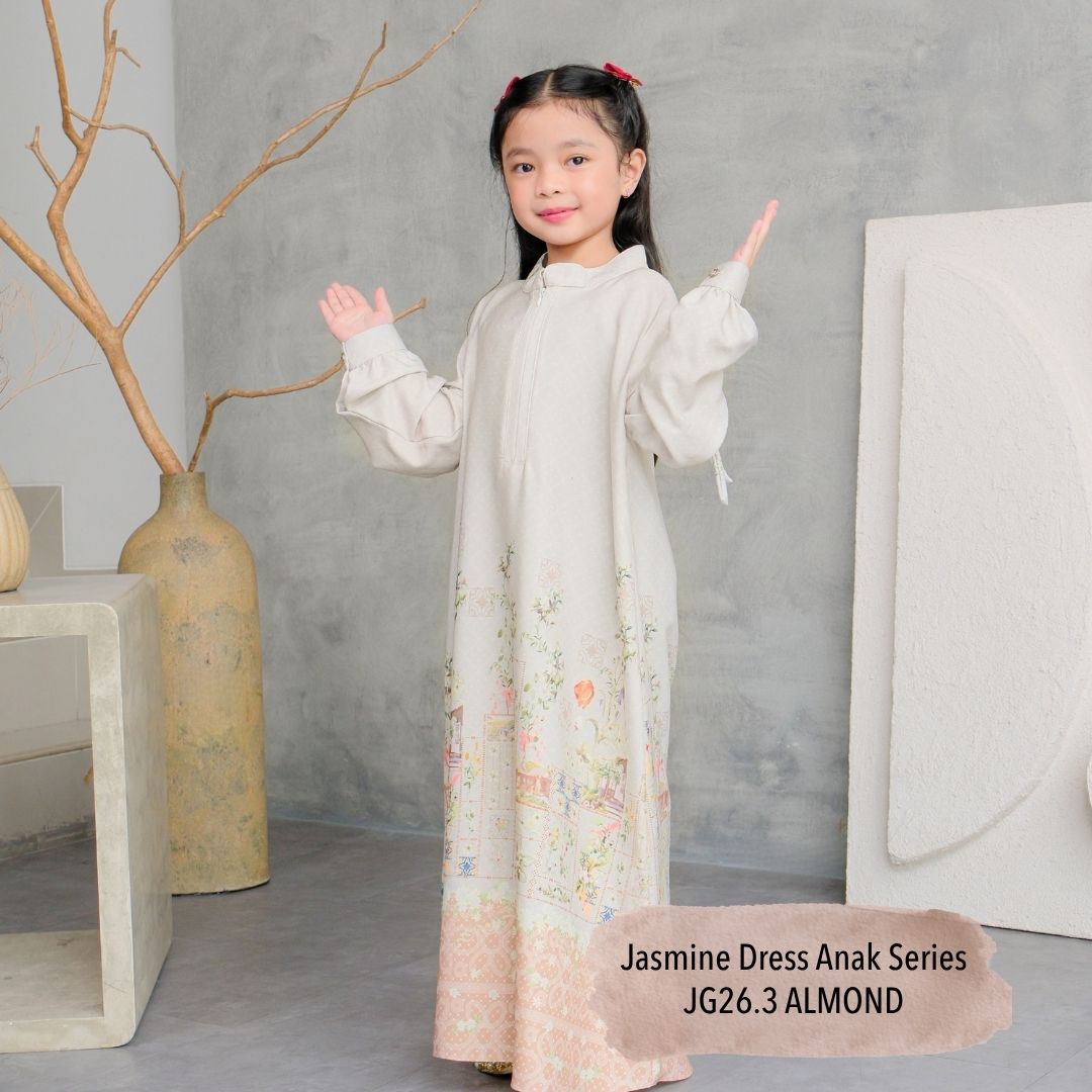 Jasmine Dress Girl - Almond