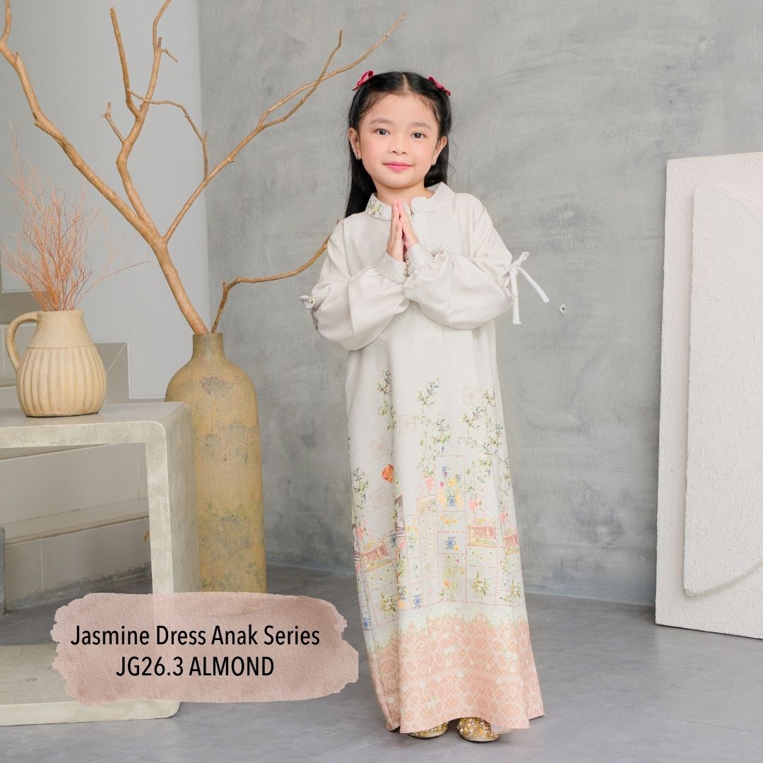 Jasmine Dress Girl - Almond