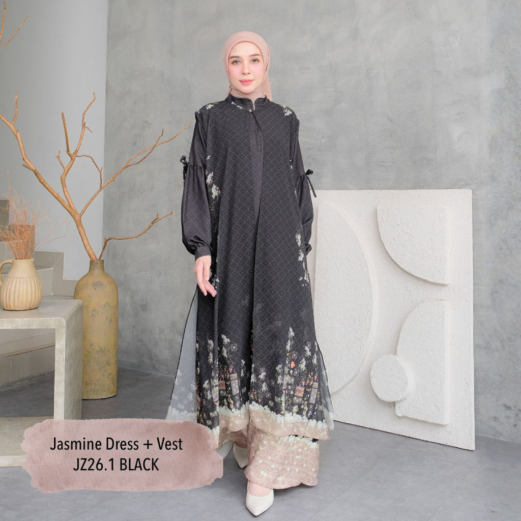 Jasmine Dress & Vest - Black