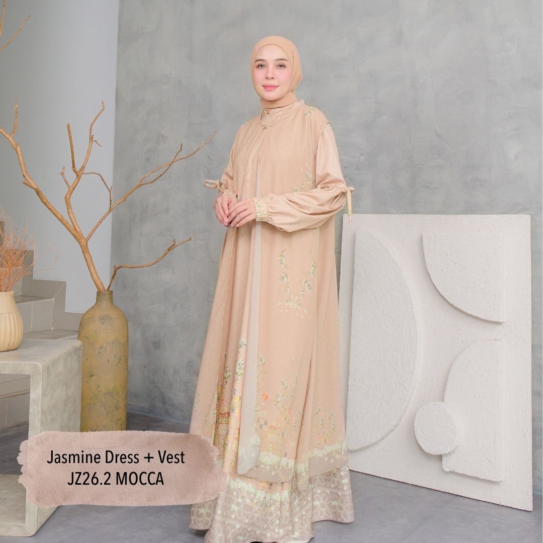 Jasmine Dress & Vest - Mocca