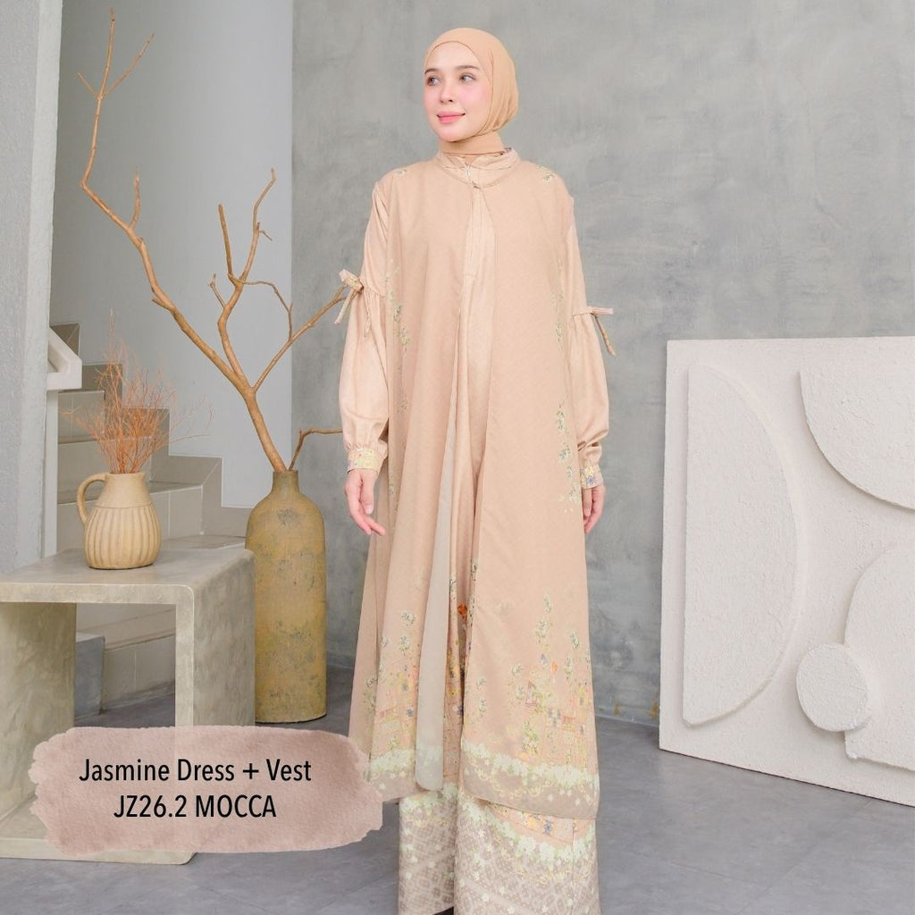 Jasmine Dress & Vest - Mocca