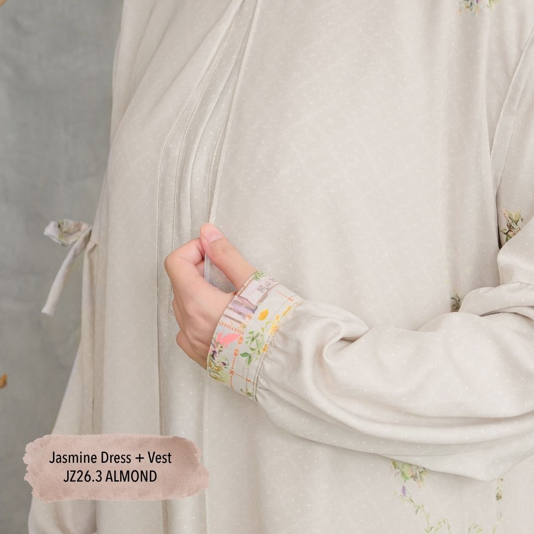 Jasmine Dress & Vest - Almond