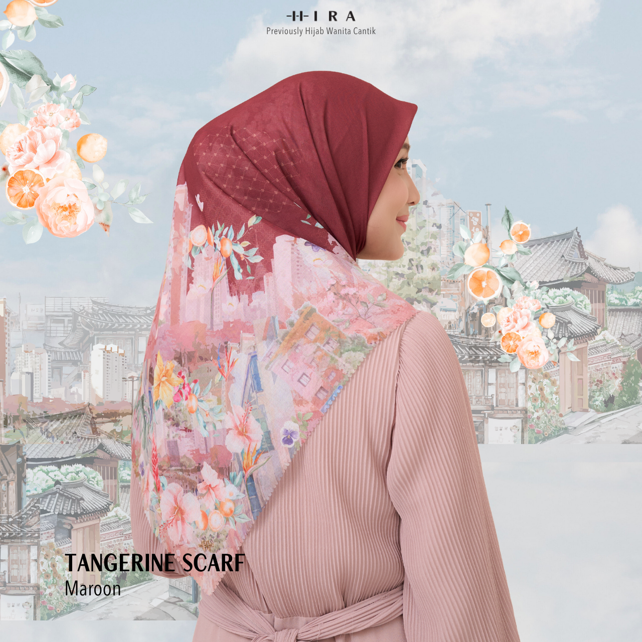 Tangerine Scarf - Maroon