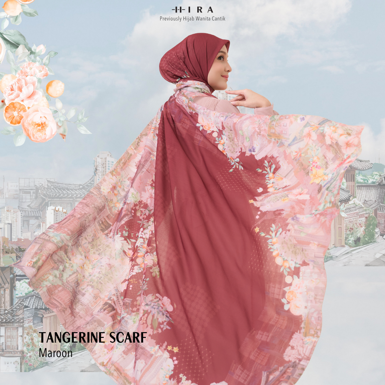 Tangerine Scarf - Maroon