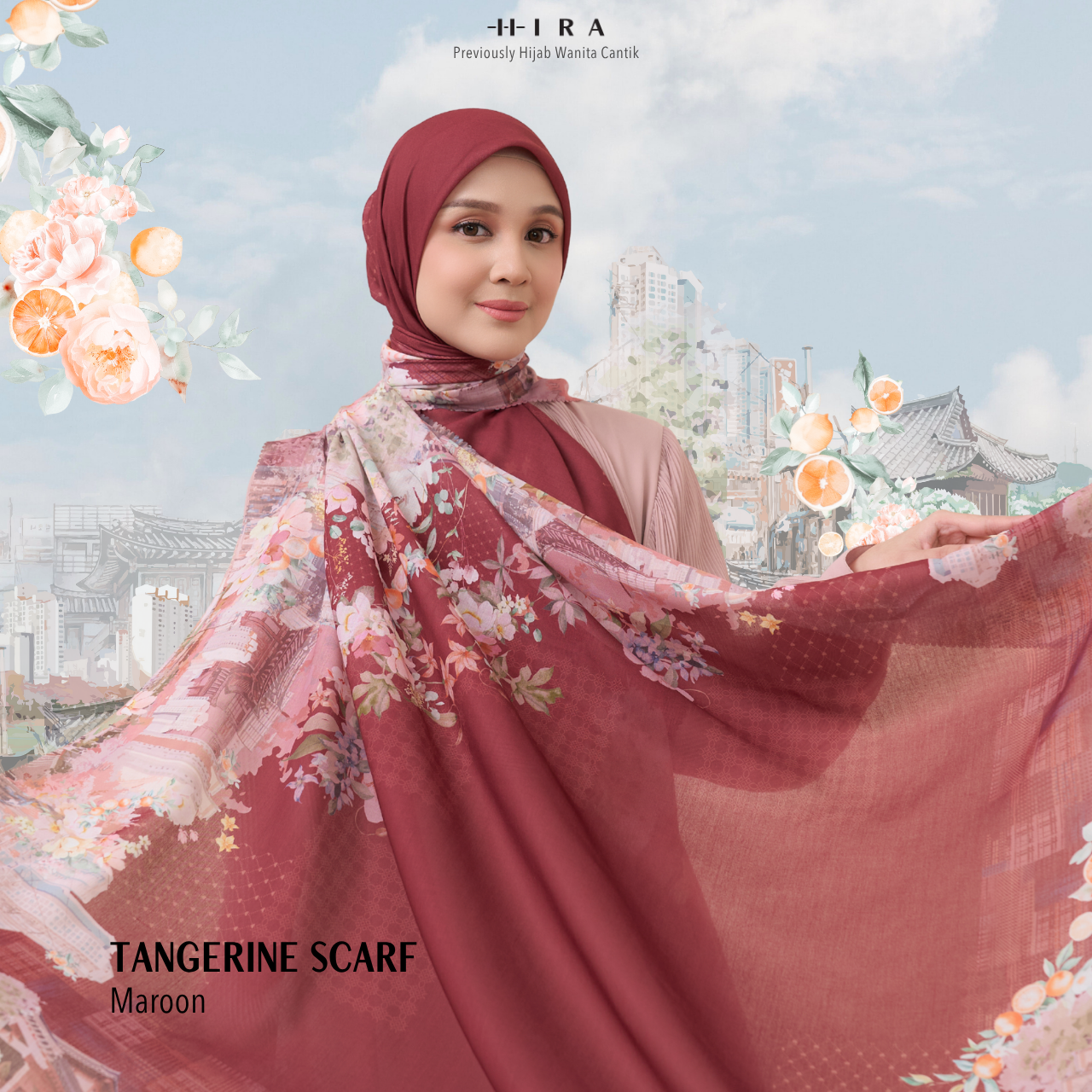Tangerine Scarf - Maroon