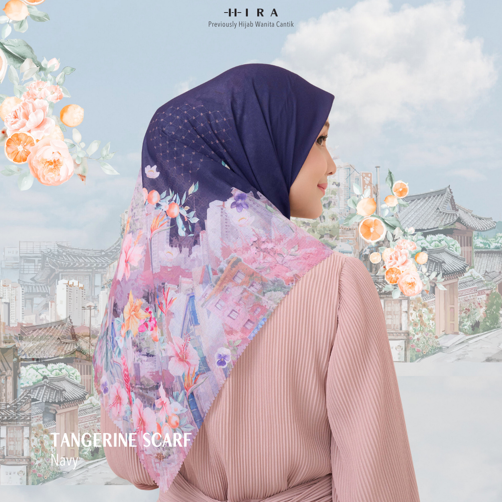 Tangerine Scarf - Navy