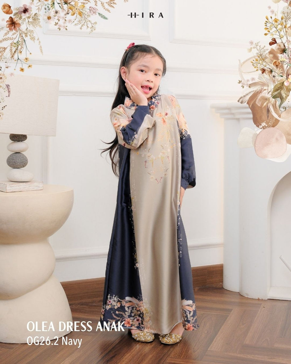 Olea Dress Girl - Navy
