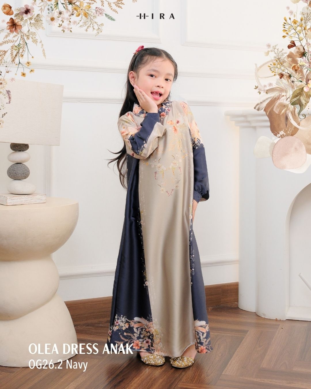 Olea Dress Girl - Navy