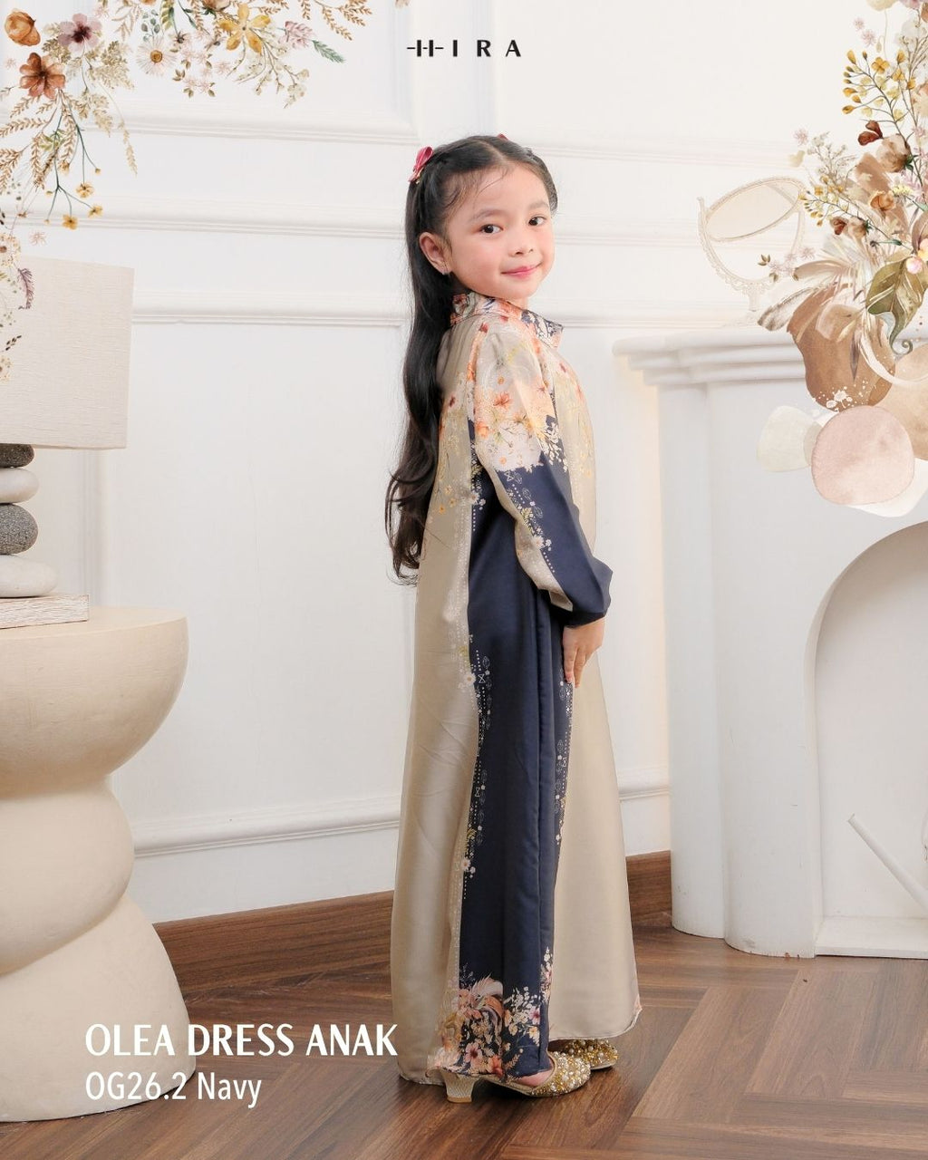 Olea Dress Girl - Navy