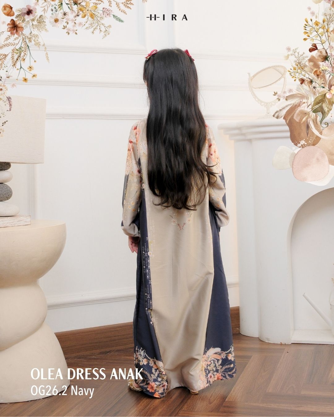 Olea Dress Girl - Navy