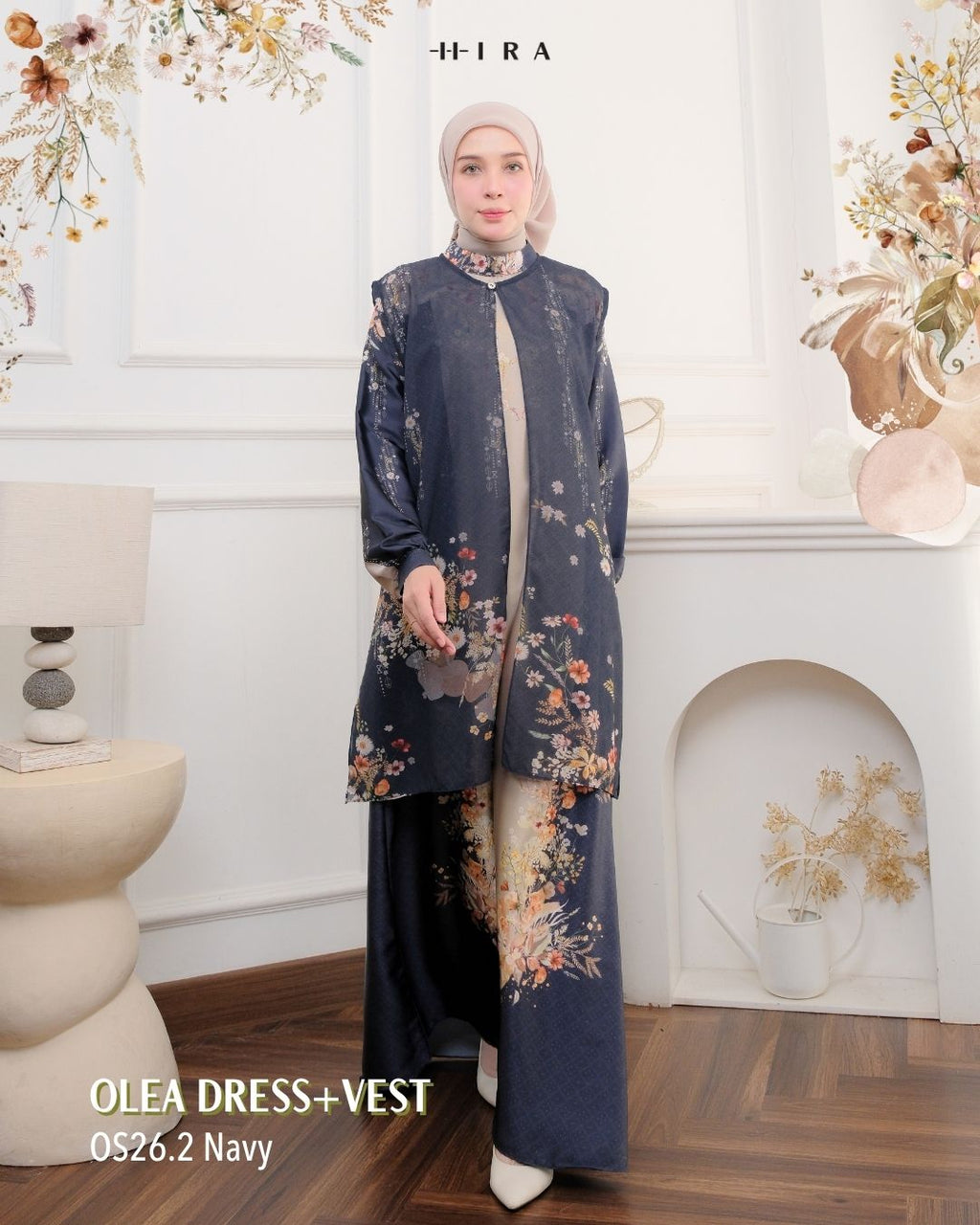 Olea Dress & Vest - Navy