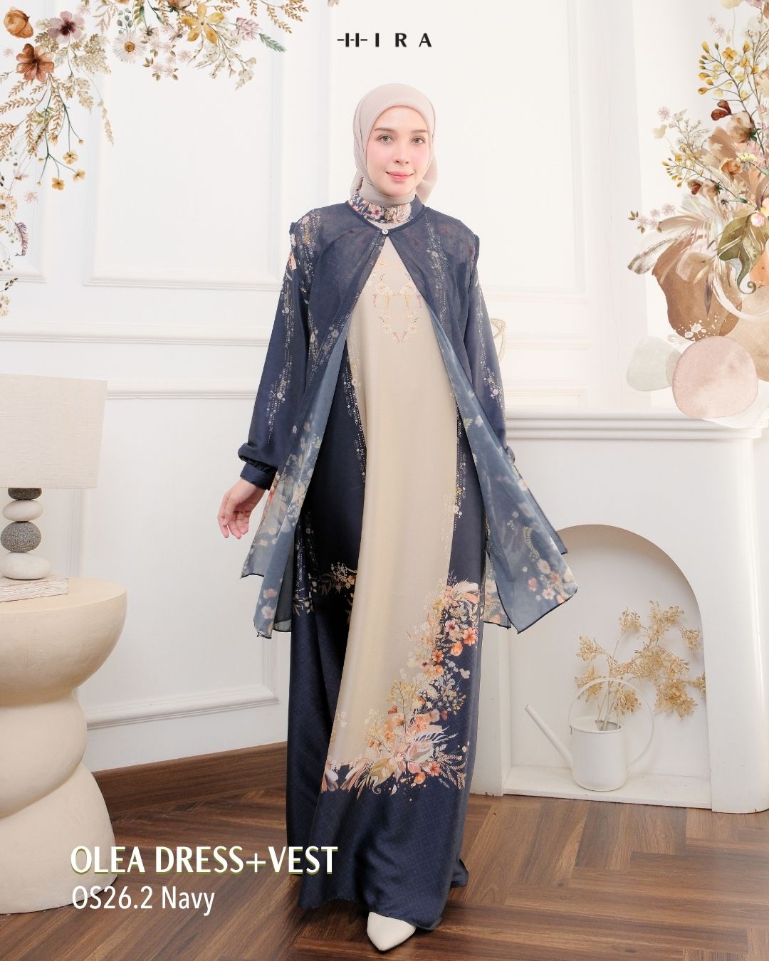 Olea Dress & Vest - Navy
