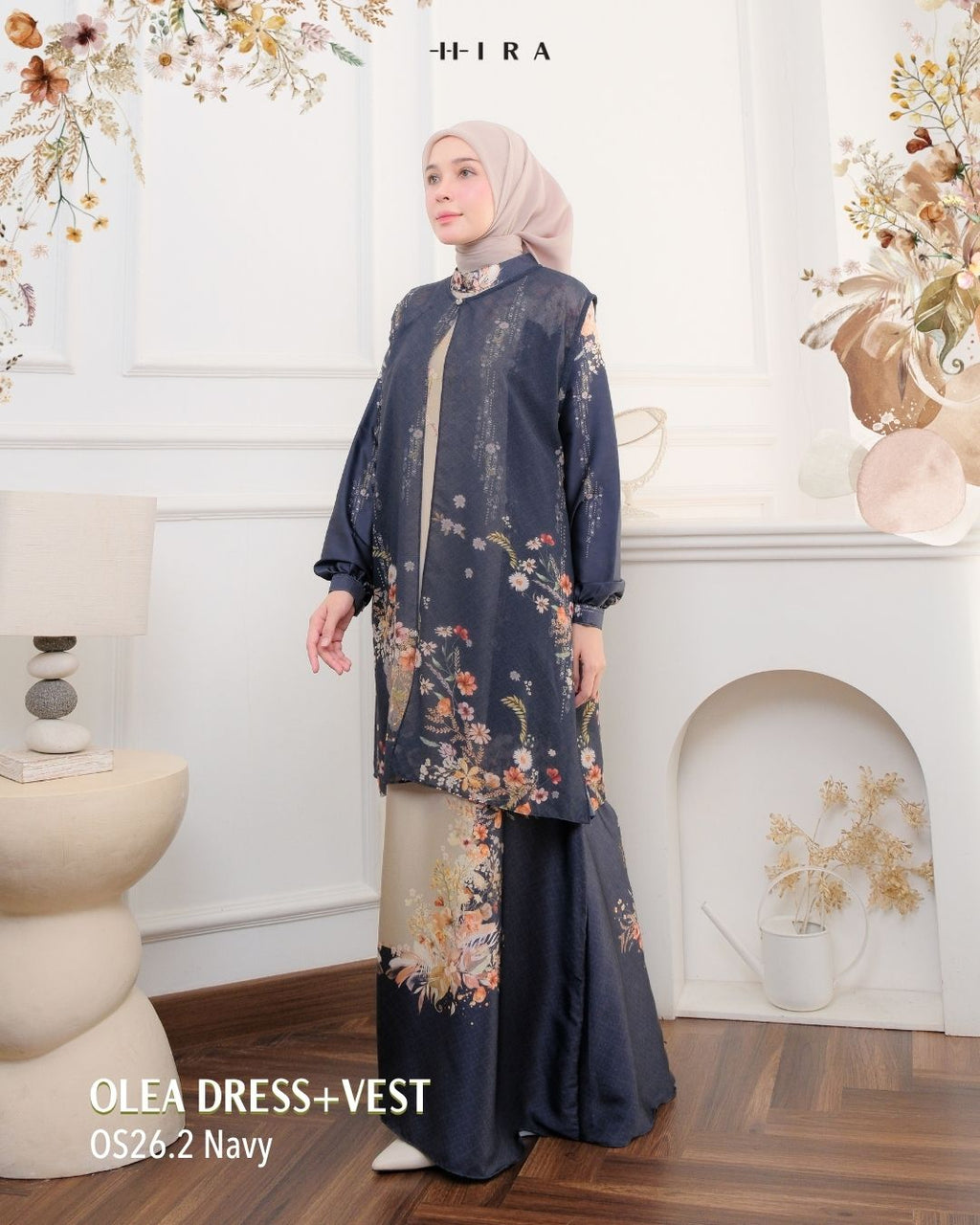 Olea Dress & Vest - Navy