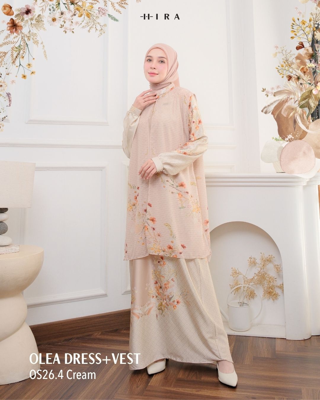 Olea Dress & Vest - Cream