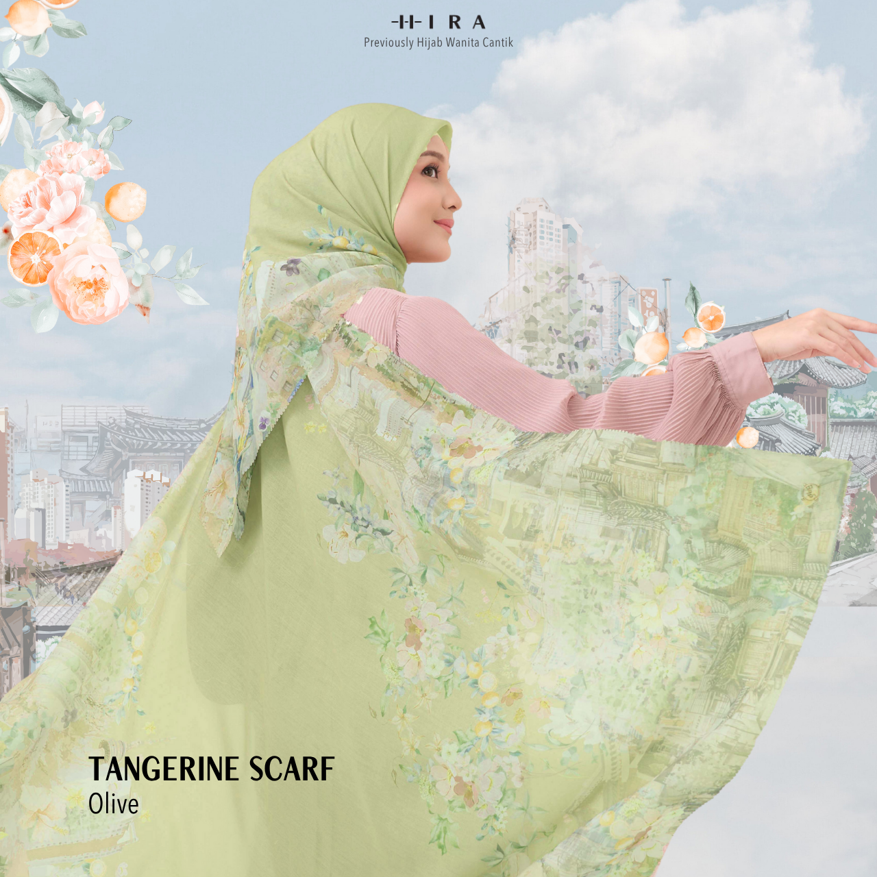 Tangerine Scarf - Olive