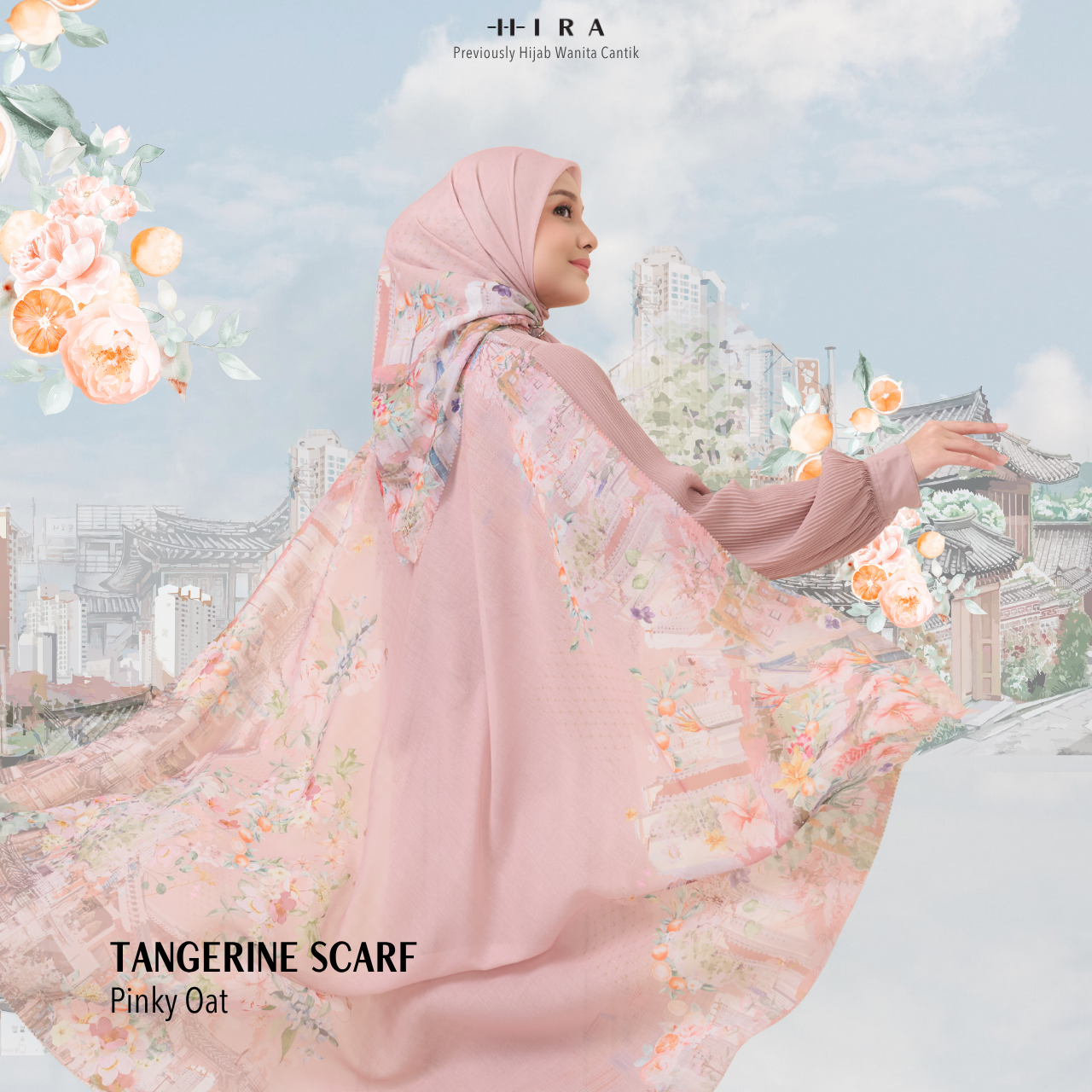 Tangerine Scarf - Pinky Oat