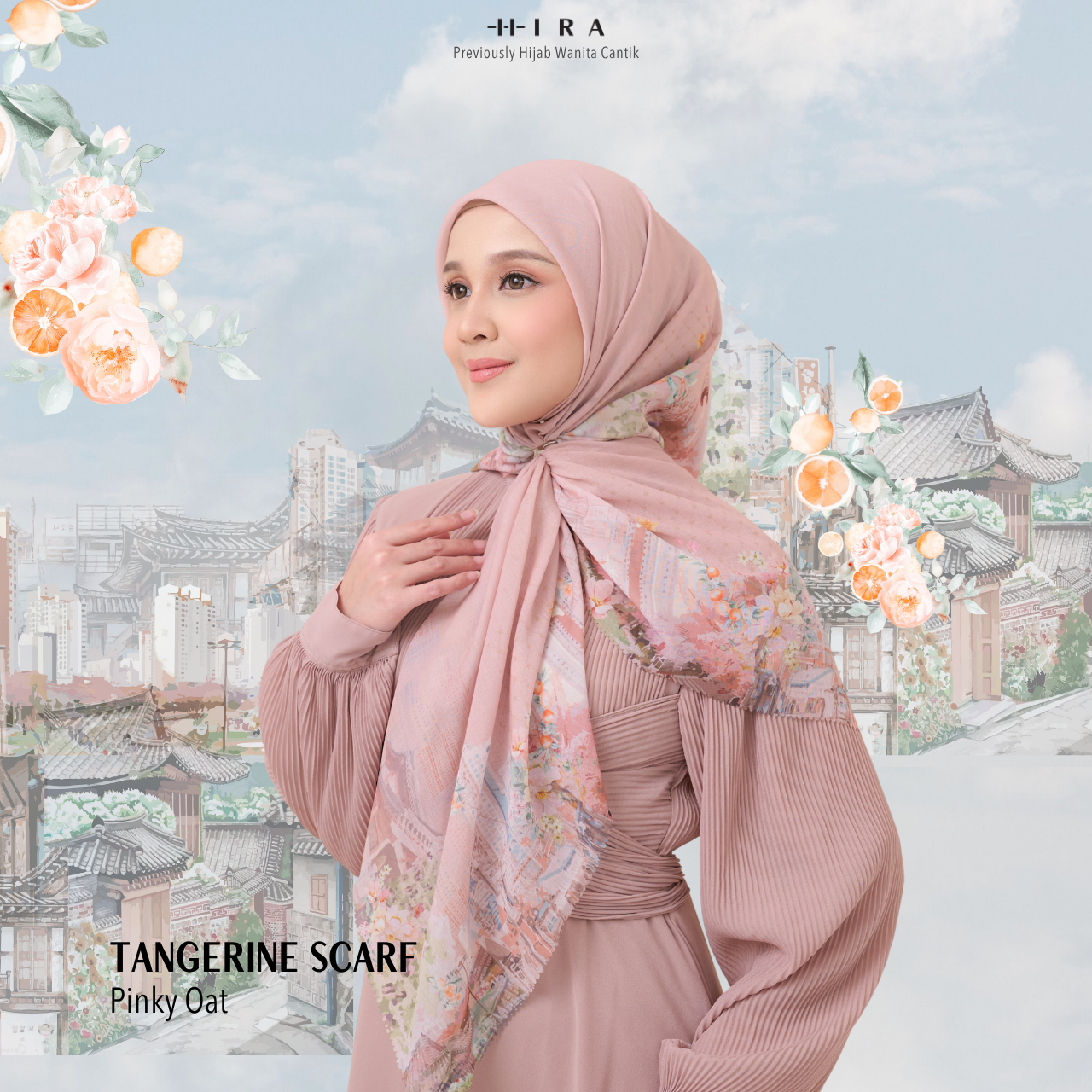 Tangerine Scarf - Pinky Oat