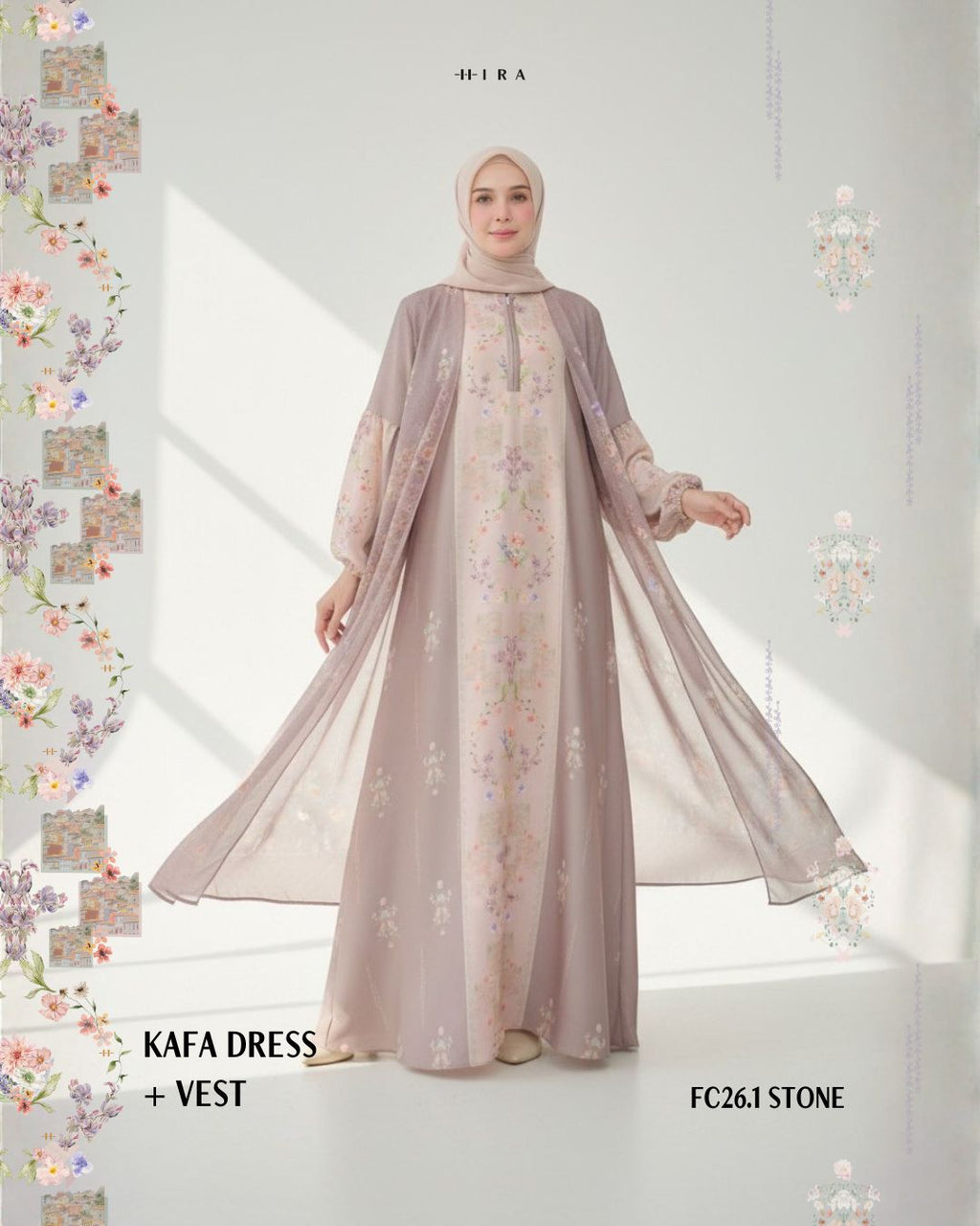 Kafa Dress & Vest - Stone
