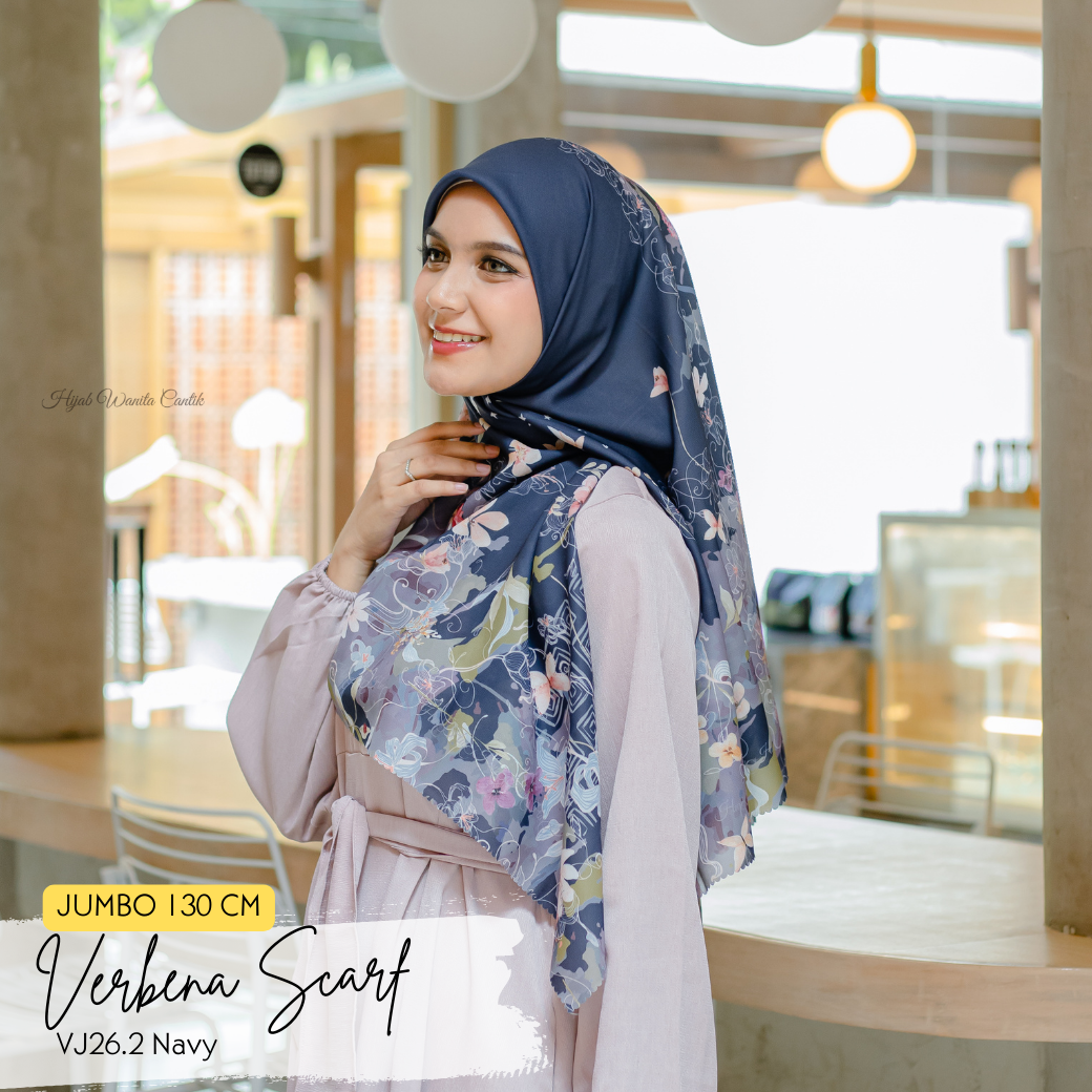 Verbena Scarf JUMBO - Navy