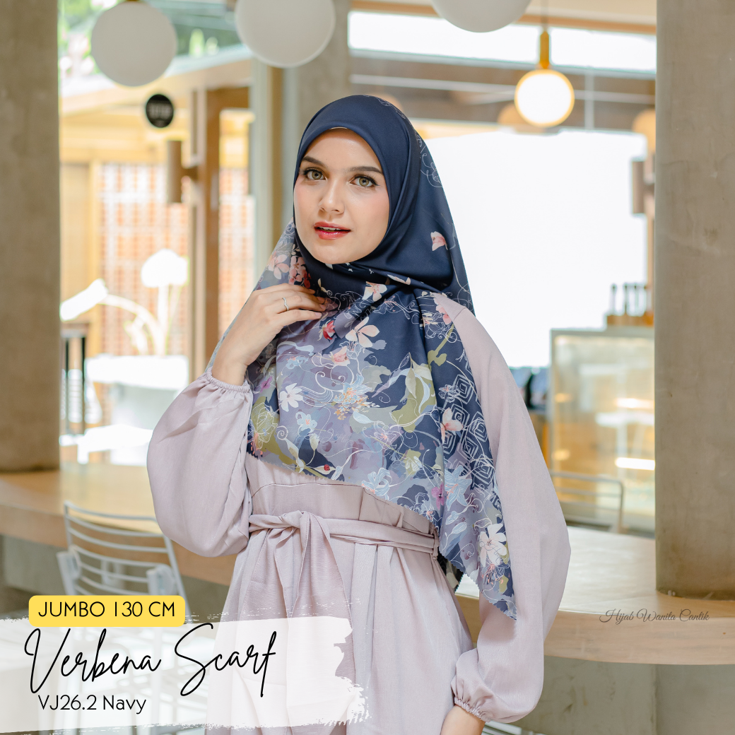 Verbena Scarf JUMBO - Navy