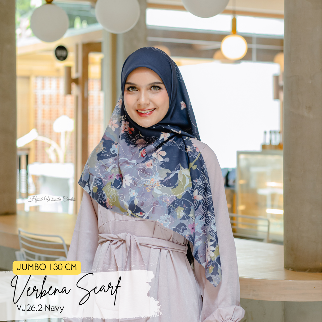 Verbena Scarf JUMBO - Navy