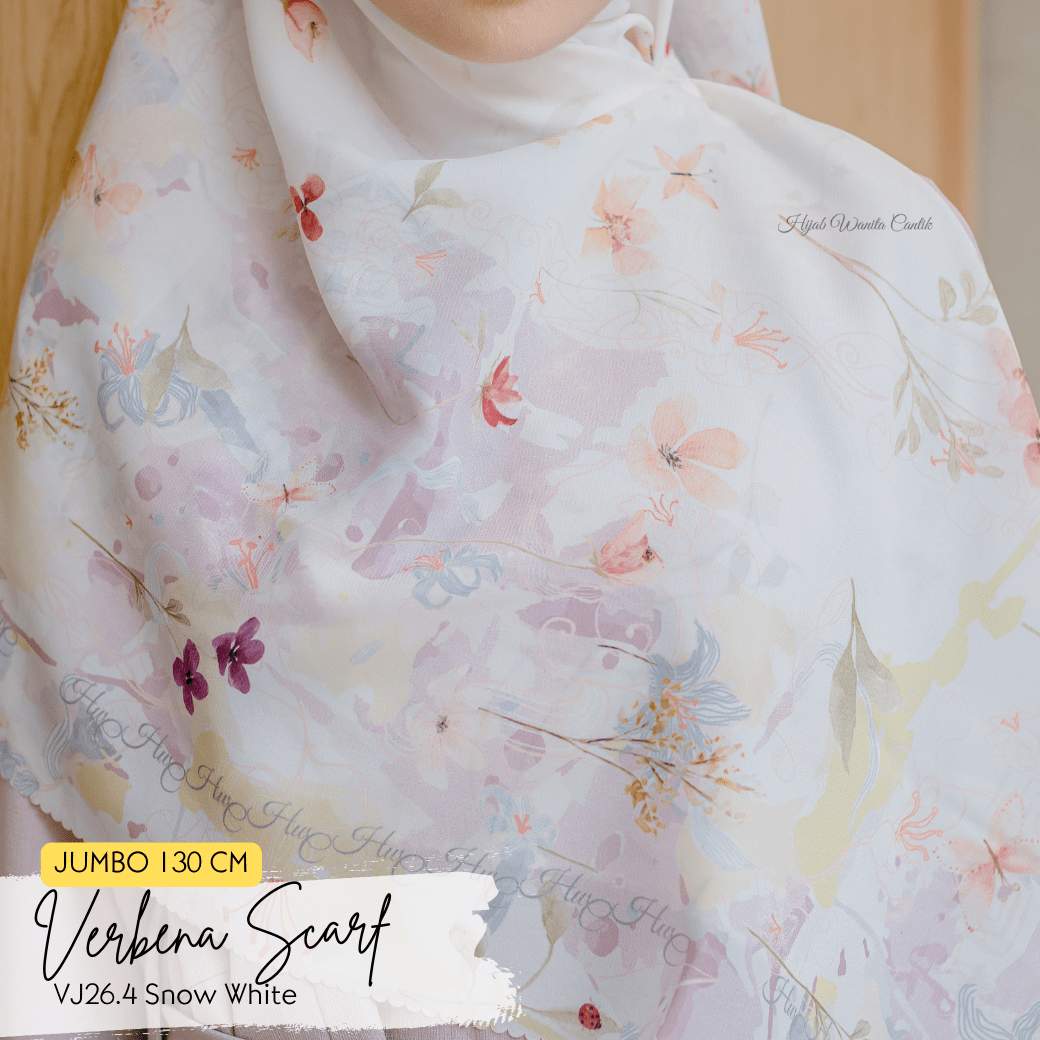 Verbena Scarf JUMBO - Snow White