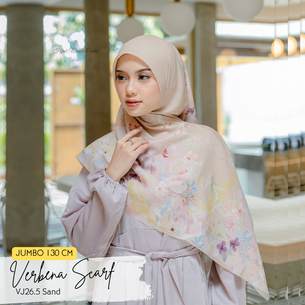 [ BUY 3 GET 1 FREE HIJAB ] Verbena Scarf JUMBO - VJ26.5 Sand - Hijab Wanita Cantik