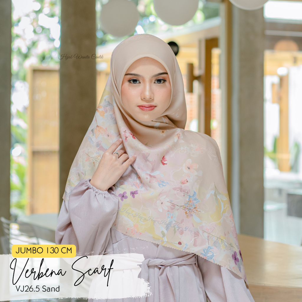 [ BUY 3 GET 1 FREE HIJAB ] Verbena Scarf JUMBO - VJ26.5 Sand - Hijab Wanita Cantik
