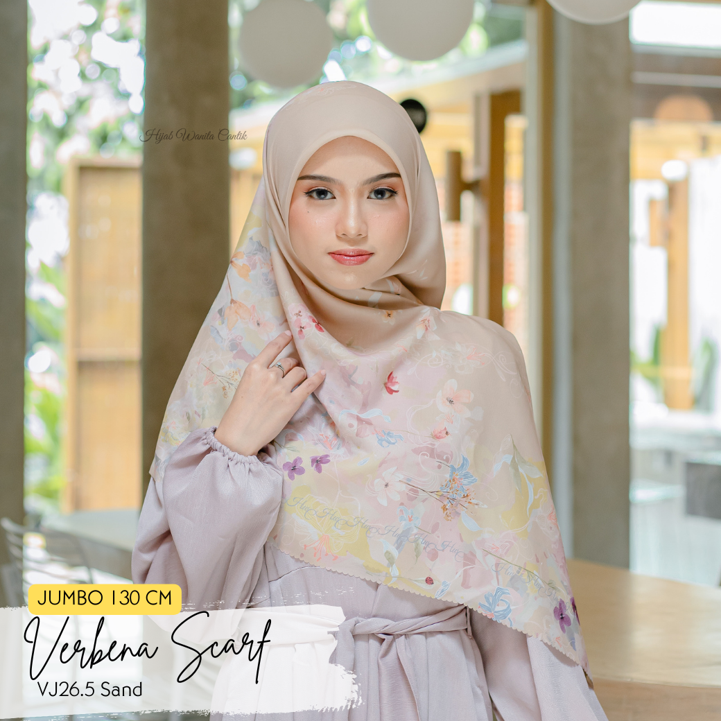 [ BUY 3 GET 1 FREE HIJAB ] Verbena Scarf JUMBO - VJ26.5 Sand - Hijab Wanita Cantik