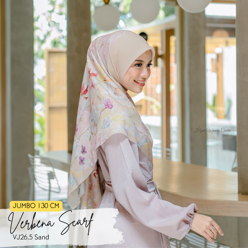[ BUY 3 GET 1 FREE HIJAB ] Verbena Scarf JUMBO - VJ26.5 Sand - Hijab Wanita Cantik