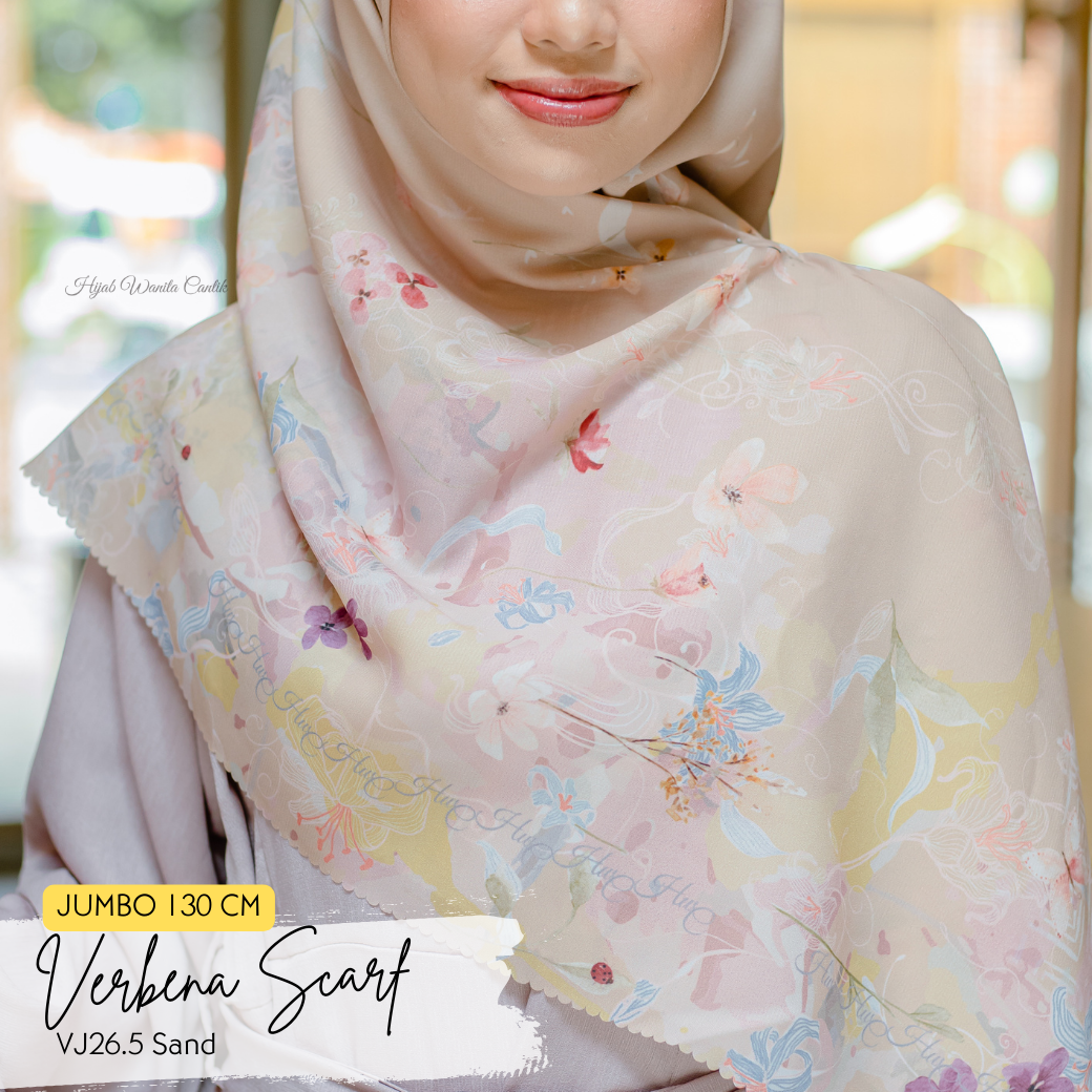 [ BUY 3 GET 1 FREE HIJAB ] Verbena Scarf JUMBO - VJ26.5 Sand - Hijab Wanita Cantik