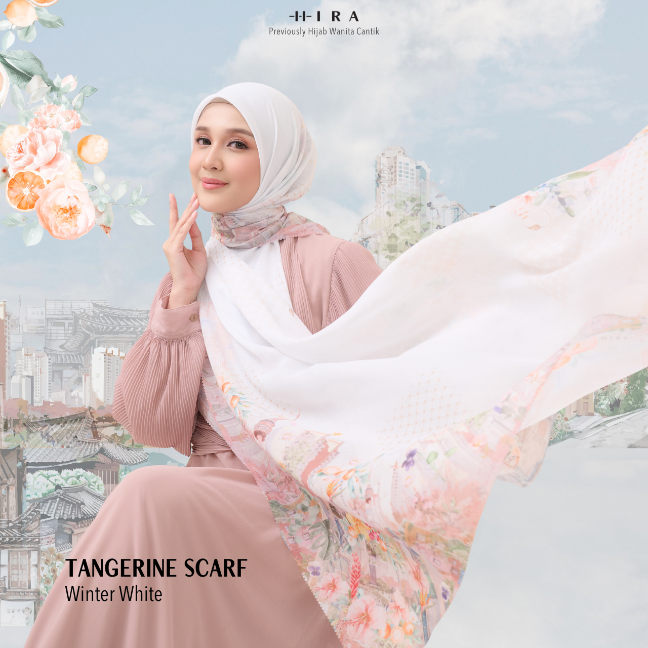 Tangerine Scarf - Winter White