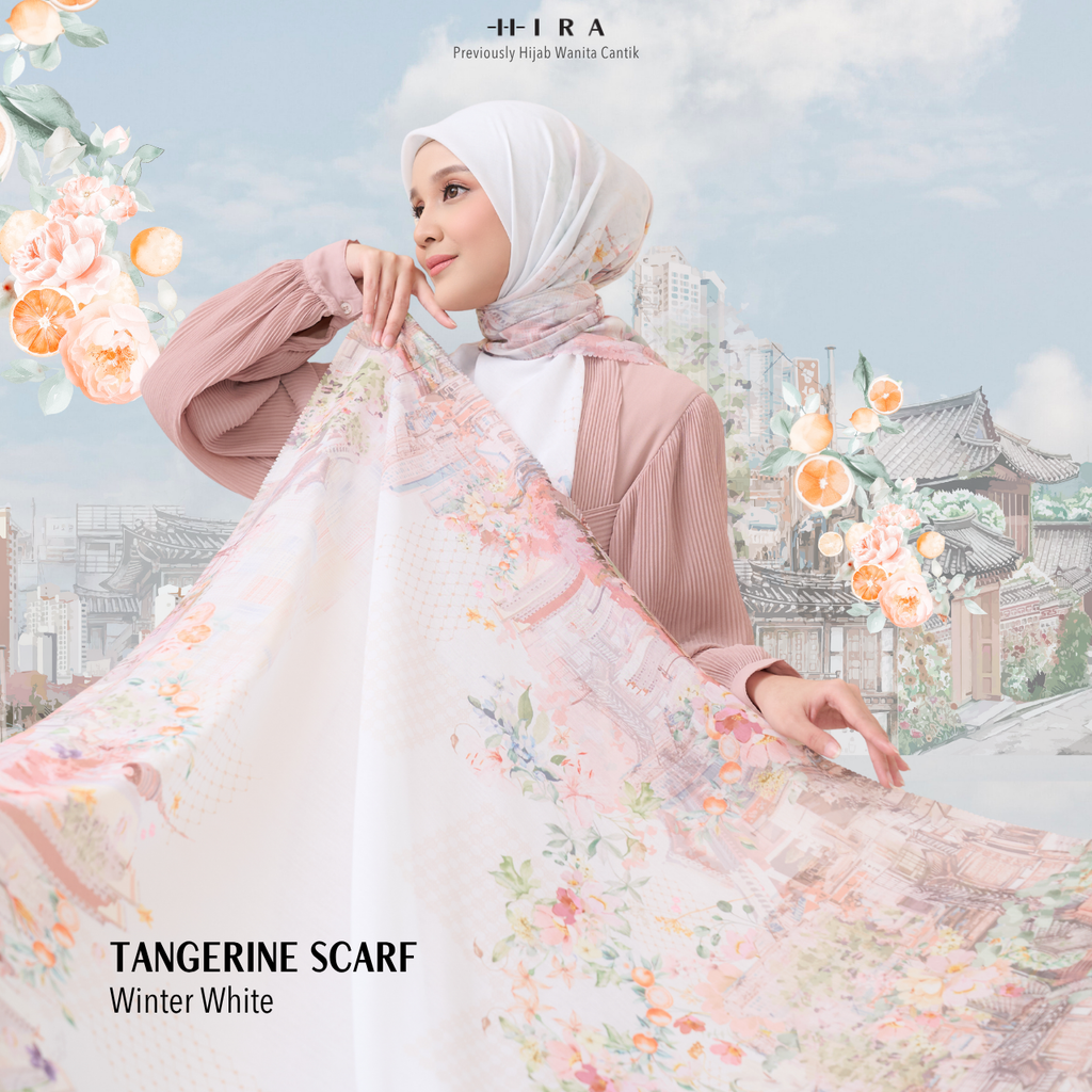 Tangerine Scarf - Winter White