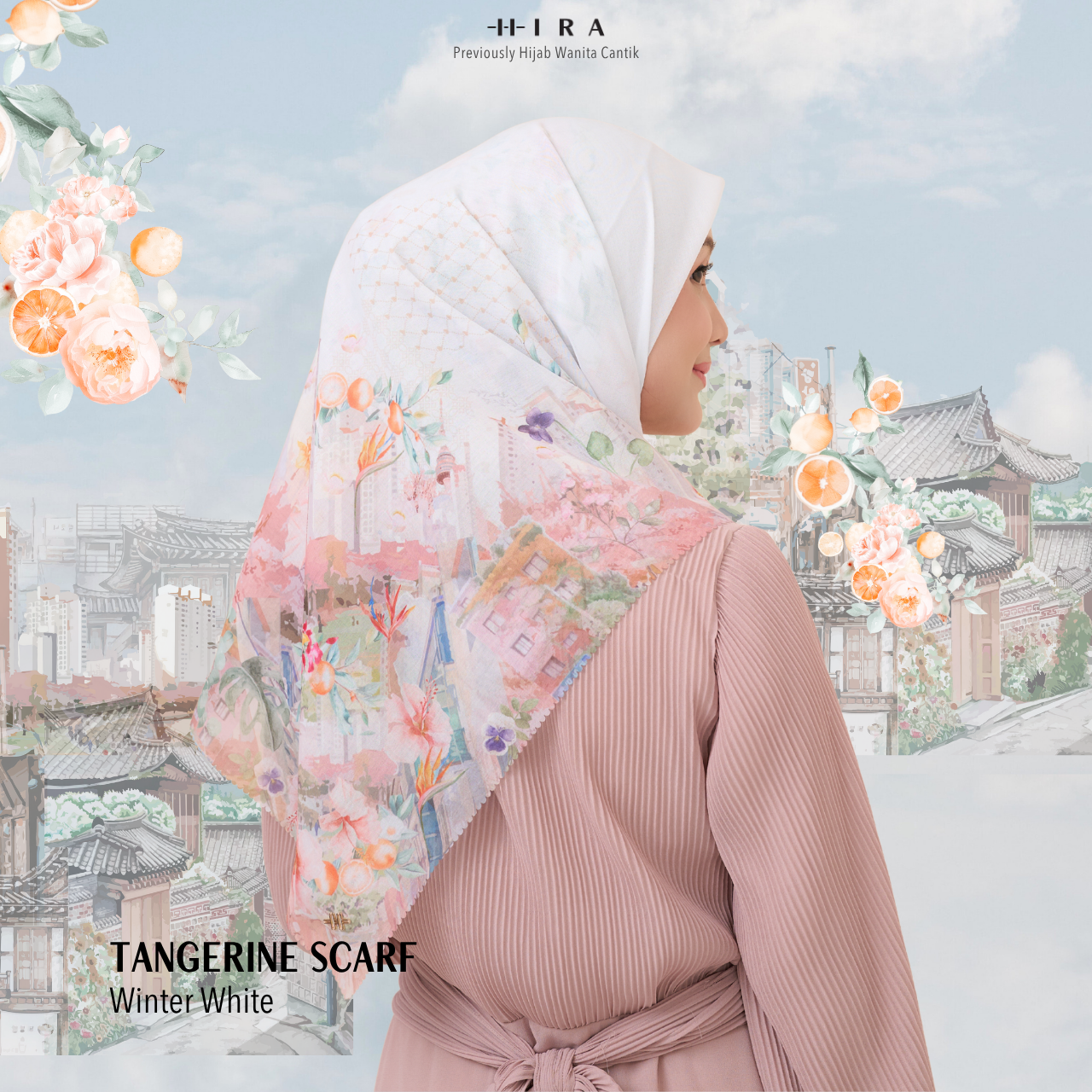 Tangerine Scarf - Winter White