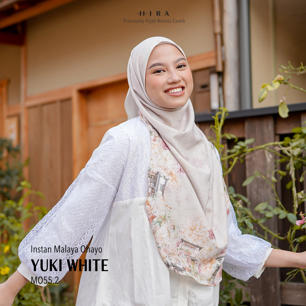[ BUY 3 GET 1 FREE HIJAB ] Malaya Ohayo - MO55.2 Yuki White - Hijab Wanita Cantik