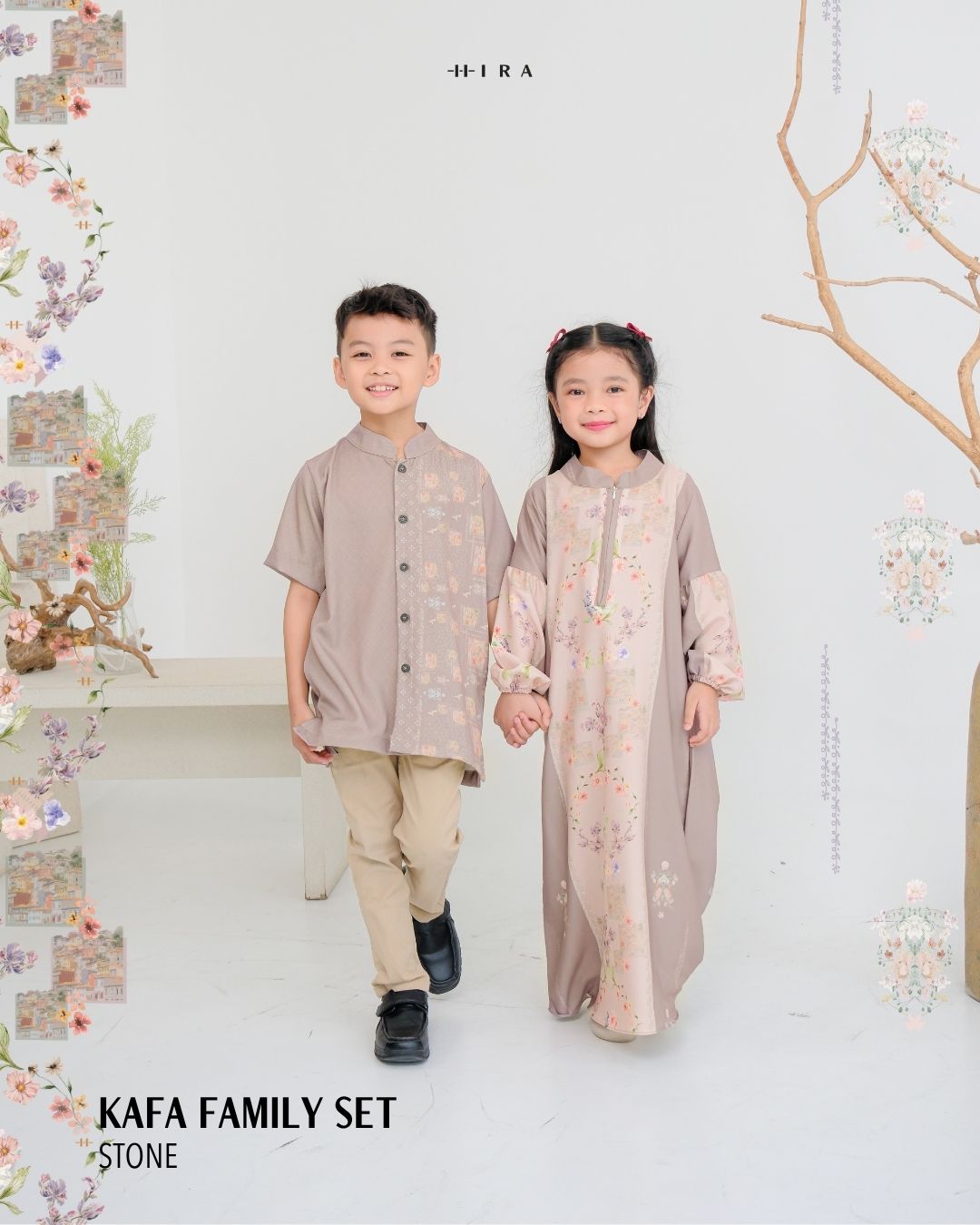 Kafa Dress Anak - Stone
