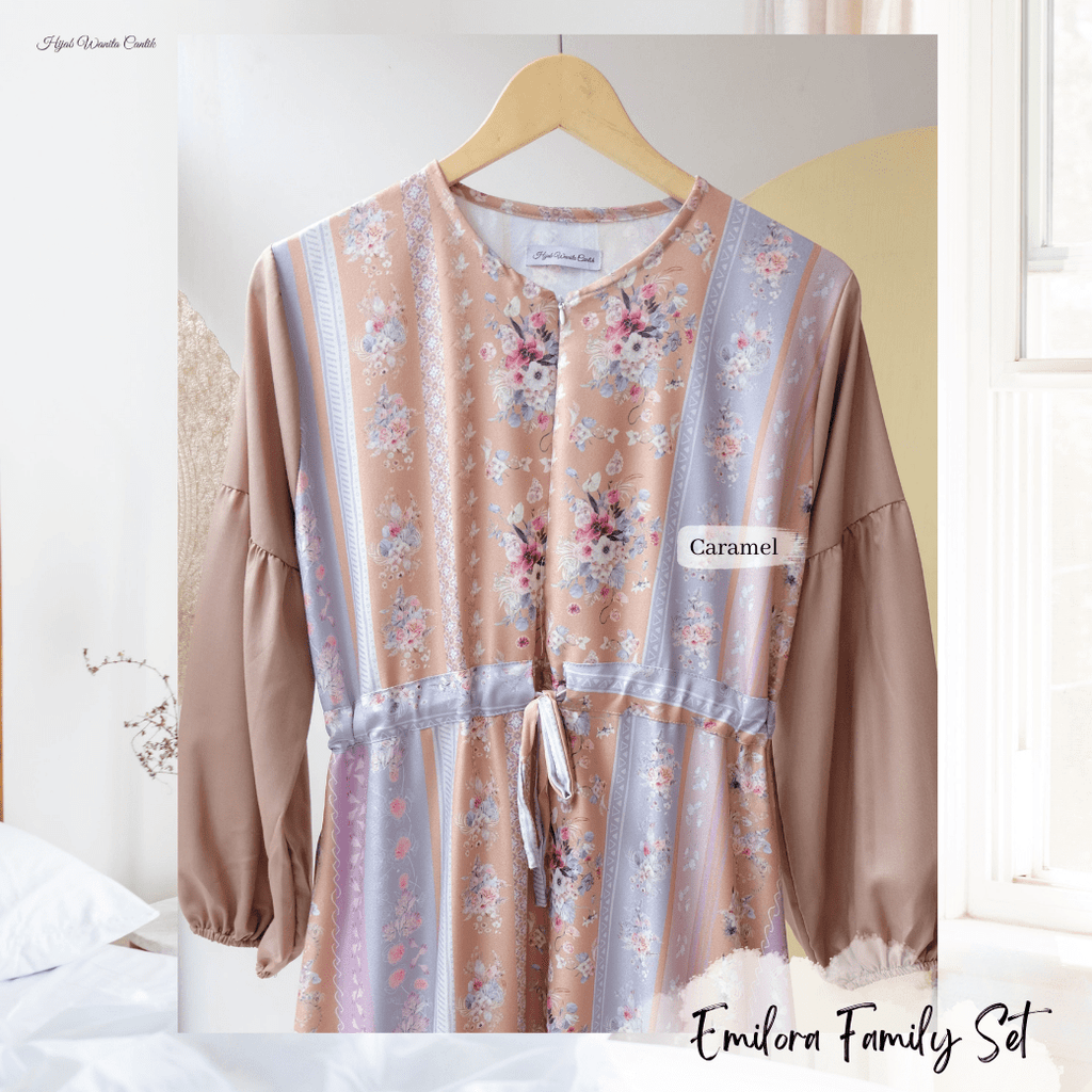 [ READY STOCK ] CLEARANCE SALE Emilora Dress - EDR3.1 Caramel - Hijab Wanita Cantik